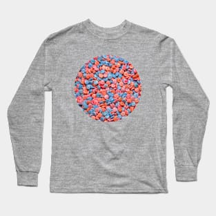 Blue and Red Bubblegum Chews Long Sleeve T-Shirt